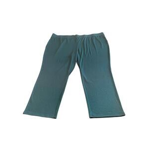 5X Sport Savvy Elastic Waist Loose Fit Knit Pants Pockets Teal